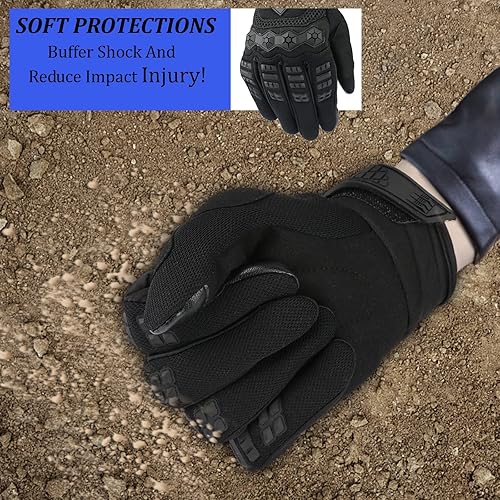 Miniatura 2 de KAIWENDE Guantes de motocross para hombre, guantes de motocross con pantalla táctil completa, guantes de motocicleta para BMX MX MX ATV MTB