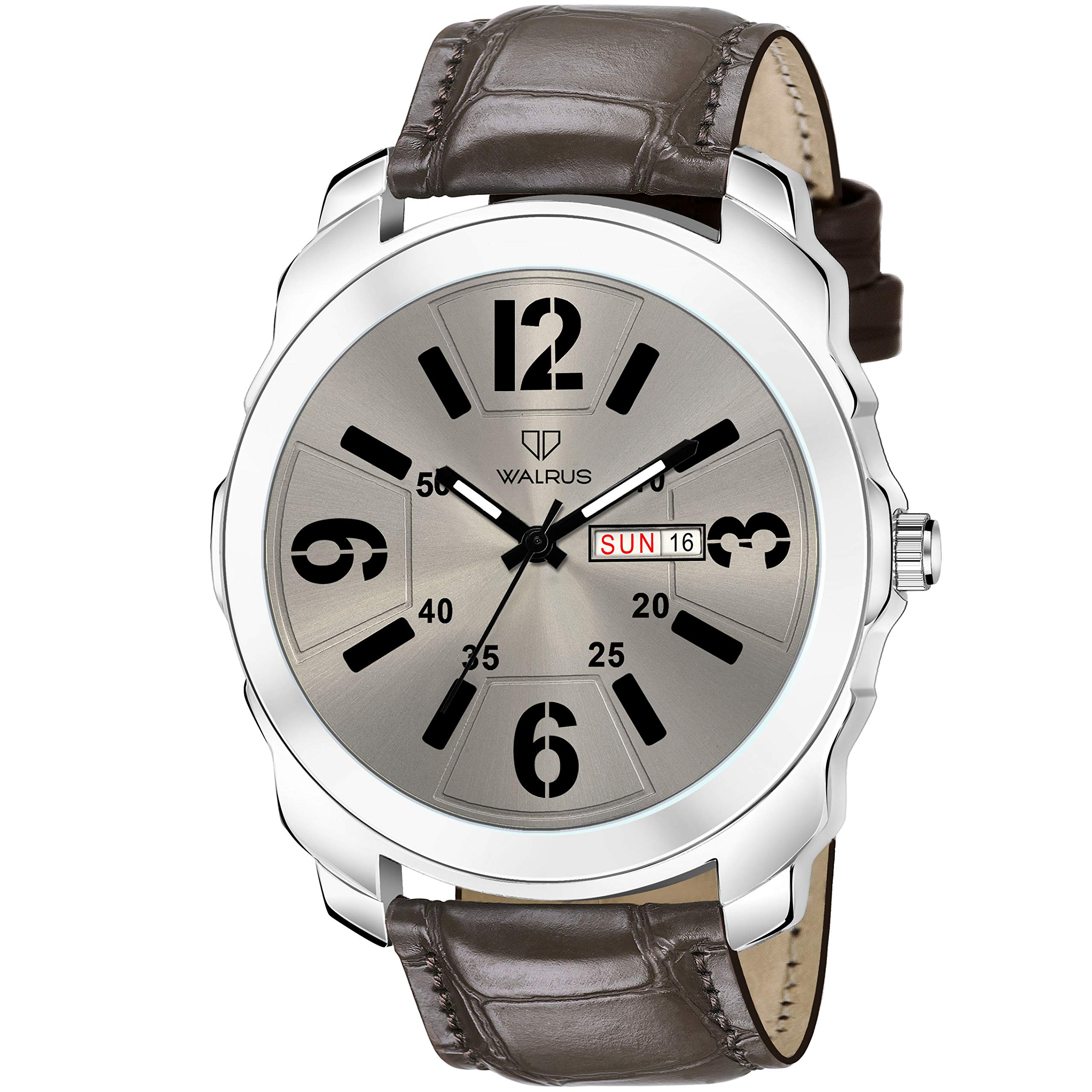 Walrus Brown Dial Analog Day Date Function Leather Strap Wrist Watch for Men (B08X3H7GQM) Amazon Price History, Amazon Price Tracker