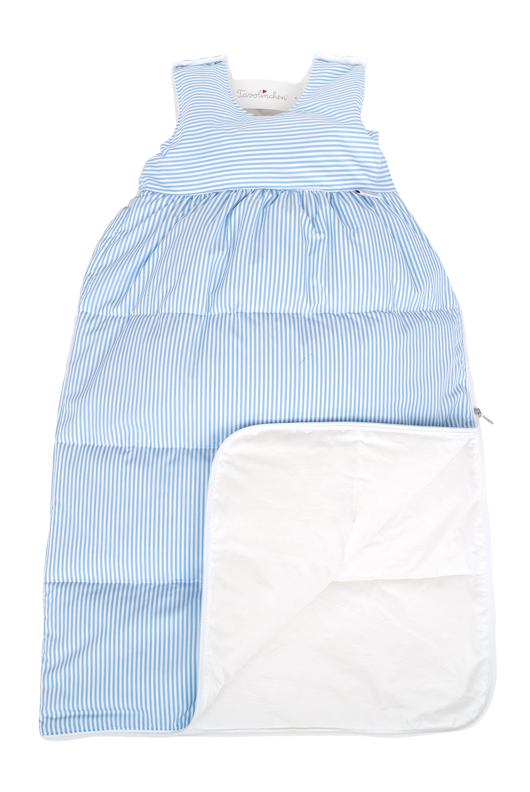Saco de dormir para bebé, diseño de rayas, color azul, 70 cm