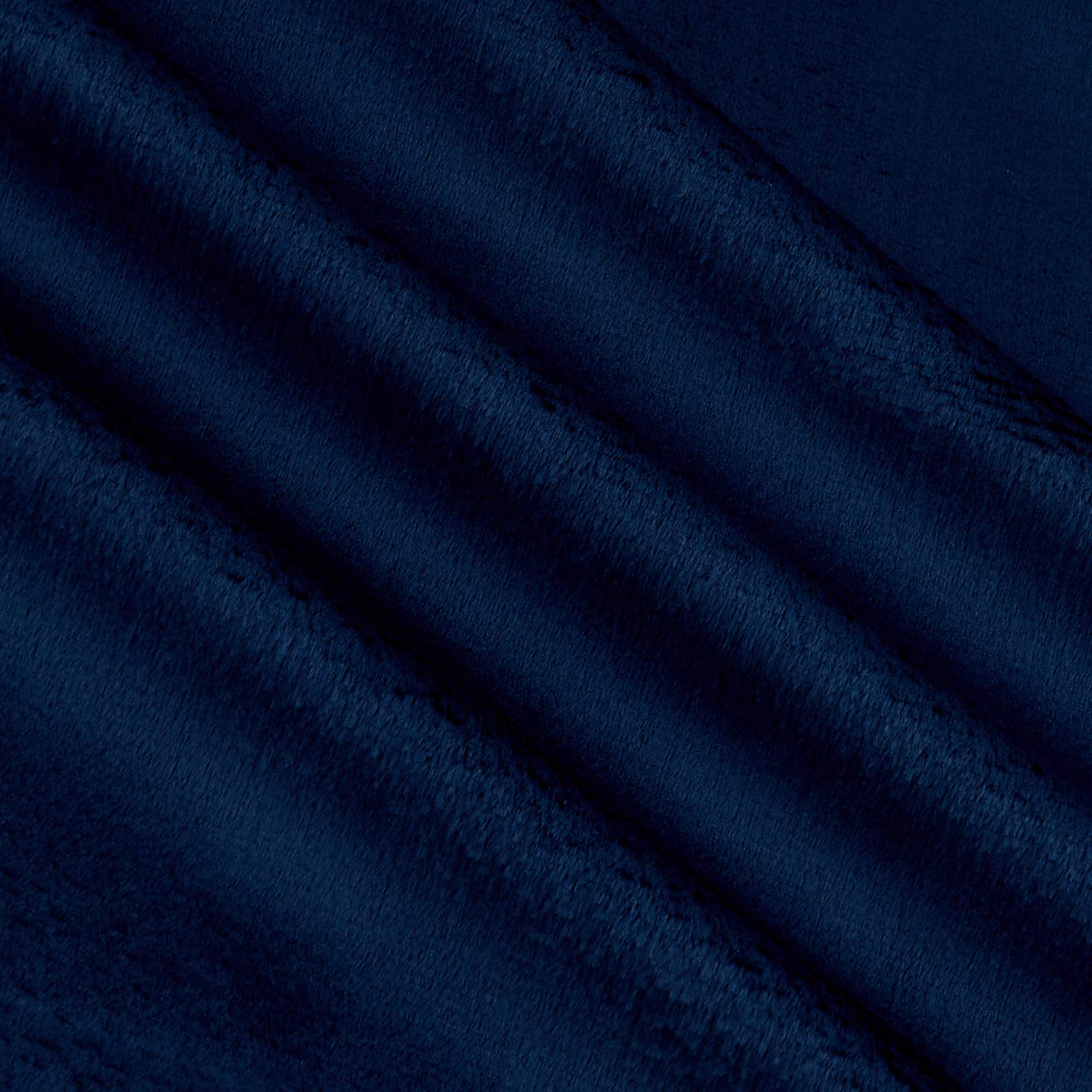 Shannon Minky Solid Cuddle 3 Navy, Fabric by the Yard