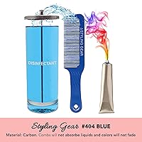 Vista 3 de Styling Gear 404 Clipper 9 In. Dientes ondulados Top Plano Clipper Mezcla Peine Corte Peluquero Peluquero Peines Flexibles 1 Pc (azul)