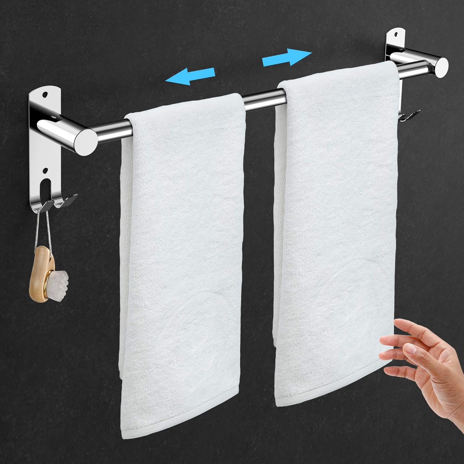 Stretchable 2430 Inches Towel Bar for Bathroom Kitchen
