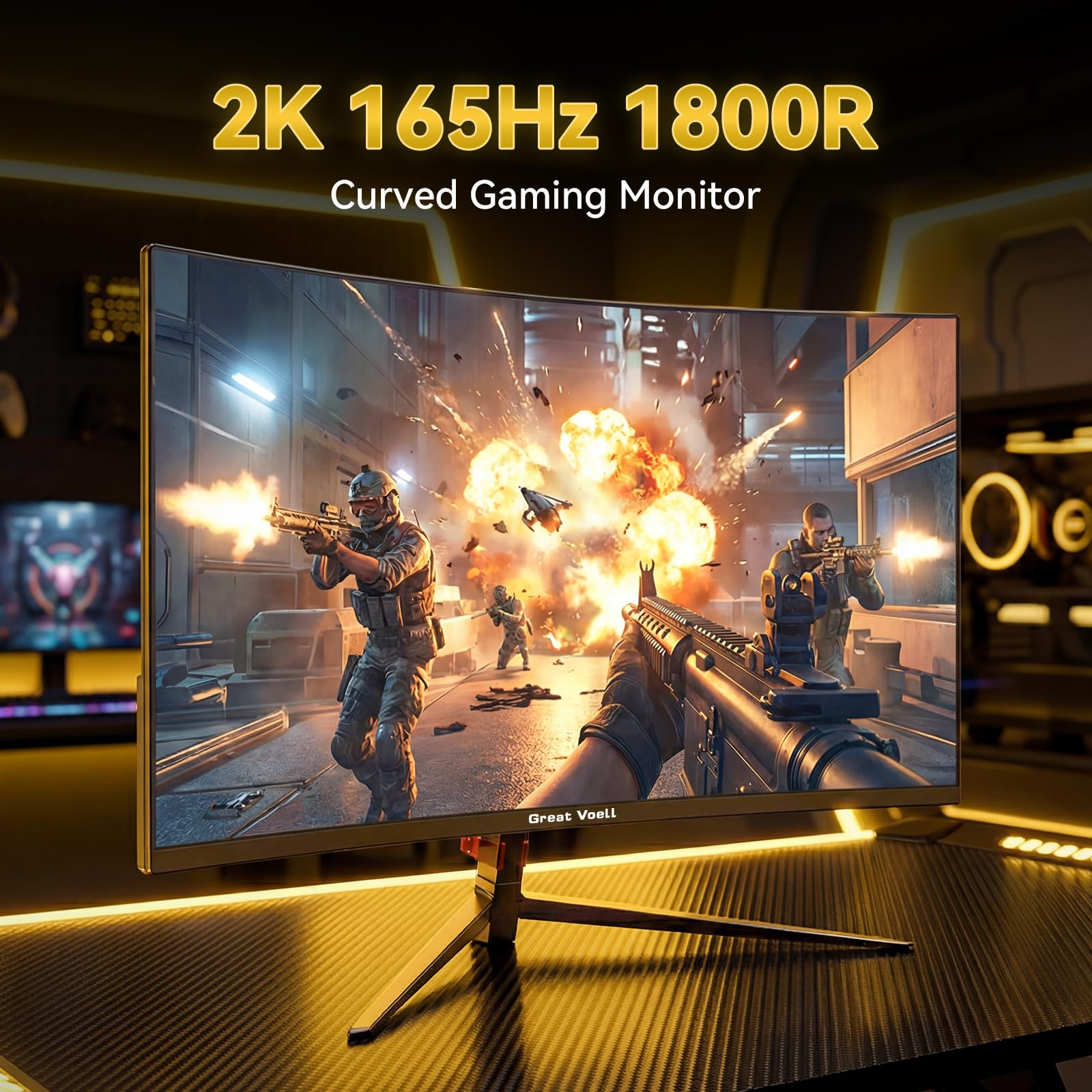 Monitor gaming 27 Pollici 1440P 165HZ Anti-Luce Blu - Dettaglio