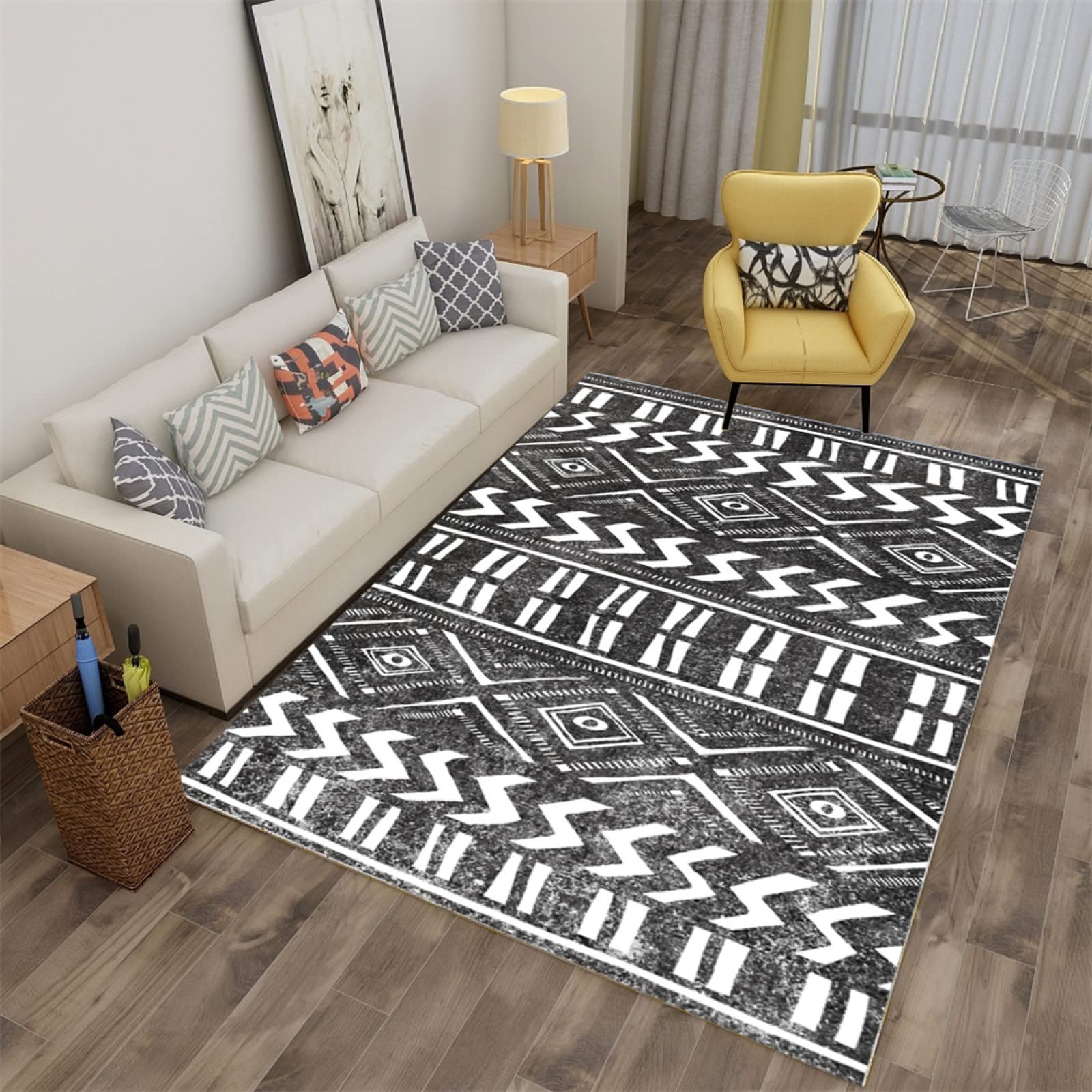 Moquette tapis salon lavable et grand tapis rectangulaire 70x140cm