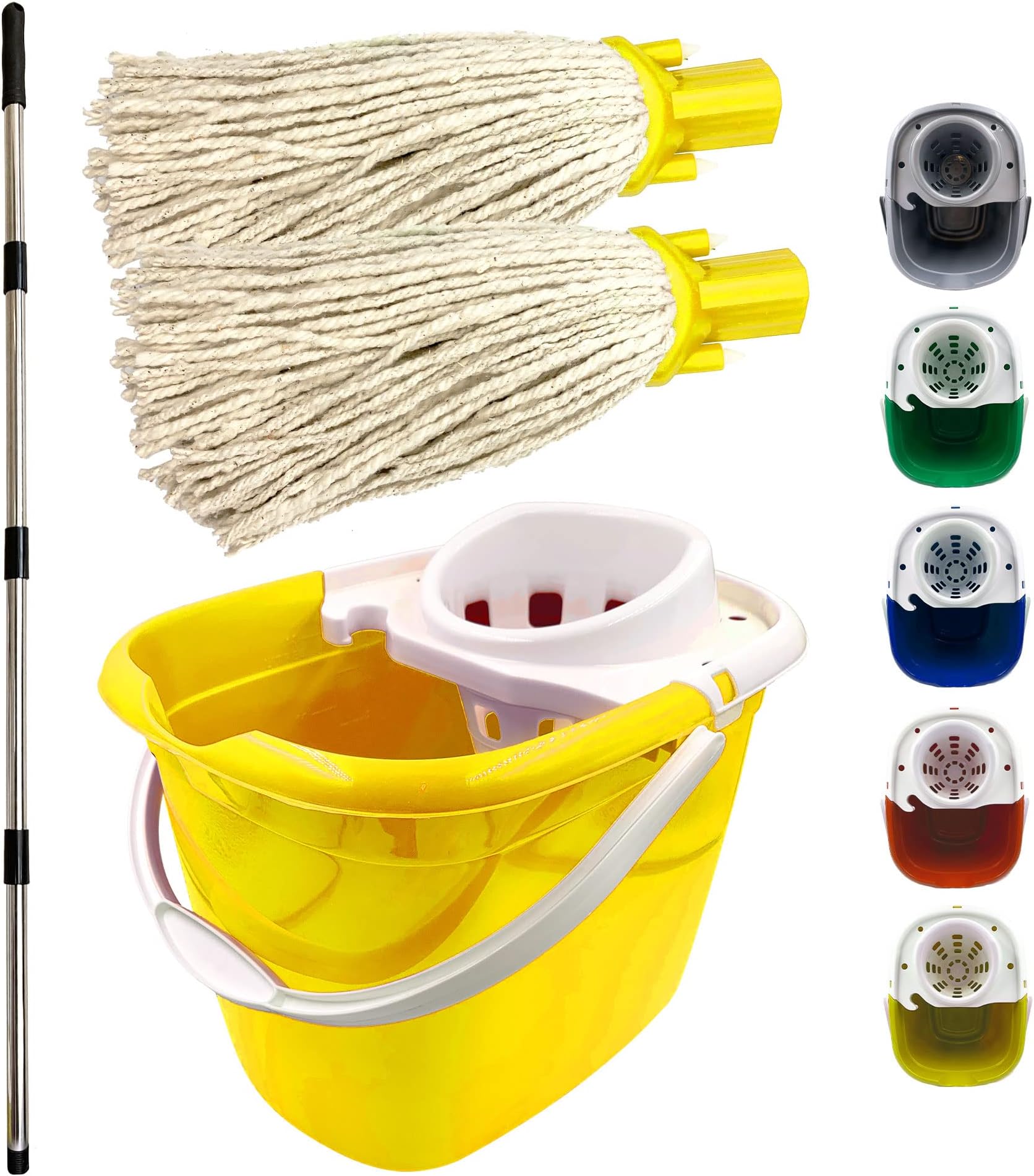 Leifheit Classic Mop and Bucket Set, Mop and Wringer Set, Extra