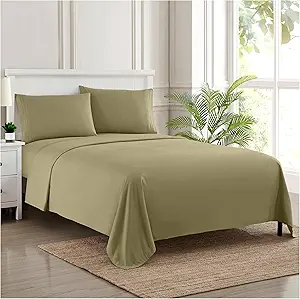 Full Size Sheet Sets - Breathable Luxury Sheets with Full Elastic & Secure Corner Straps Built In - 1800 Supreme Collection Extra Soft Deep Pocket Bedding Set, Sheet Set, Full, Sage