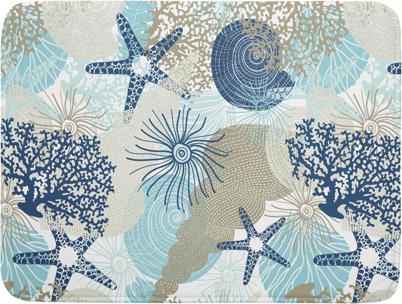 Amazon.com: Summer Nautical Starfish Dish Drying Mat For Kitchen ...