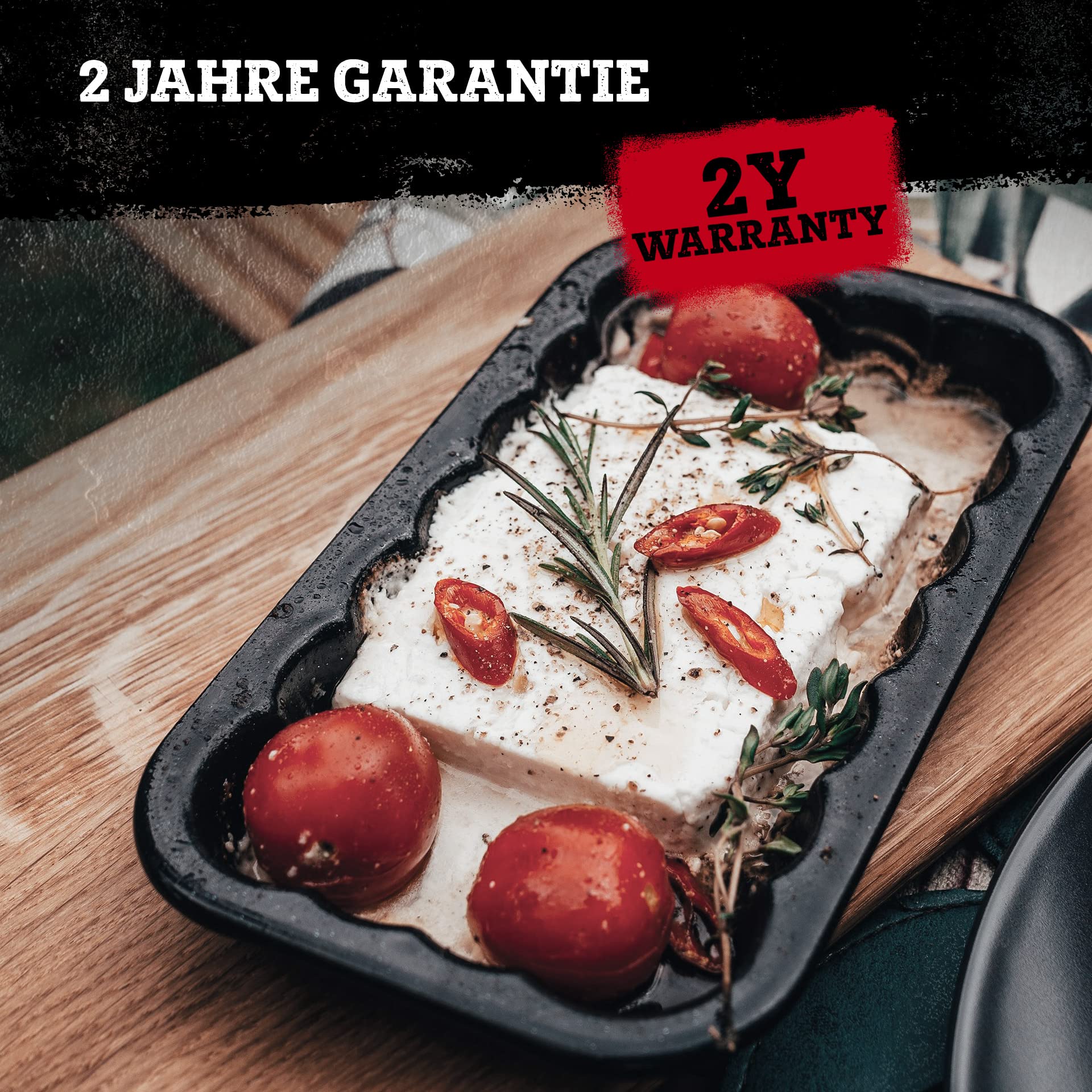 Fackelmann 2X bandeja grill de acero inoxidable esmaltado de Fackelmann - Bandeja reutilizable para el grill o el horno en pack doble - Bandejas para verduras y queso gratinado