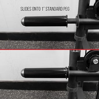 Valor Fitness Carbon Fiber Steel Olympic Plate Adapter Sleeve | Converts 1 Standard Weight Pegs to 2 Weight Posts, Sold Individually