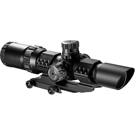 Barska Compact Rifle Scope Red/Green Illuminated Mil-Dot Reticle with Cantilever Rings
