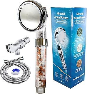 Trineverse | Mineral Aqua Stream - Filtered Shower Head - Mineral Shower Head - Shower Head Filter - Stream Purifier for Kids, Pets and Adults - Take Care of your Skin - Purify yourself!â€¦