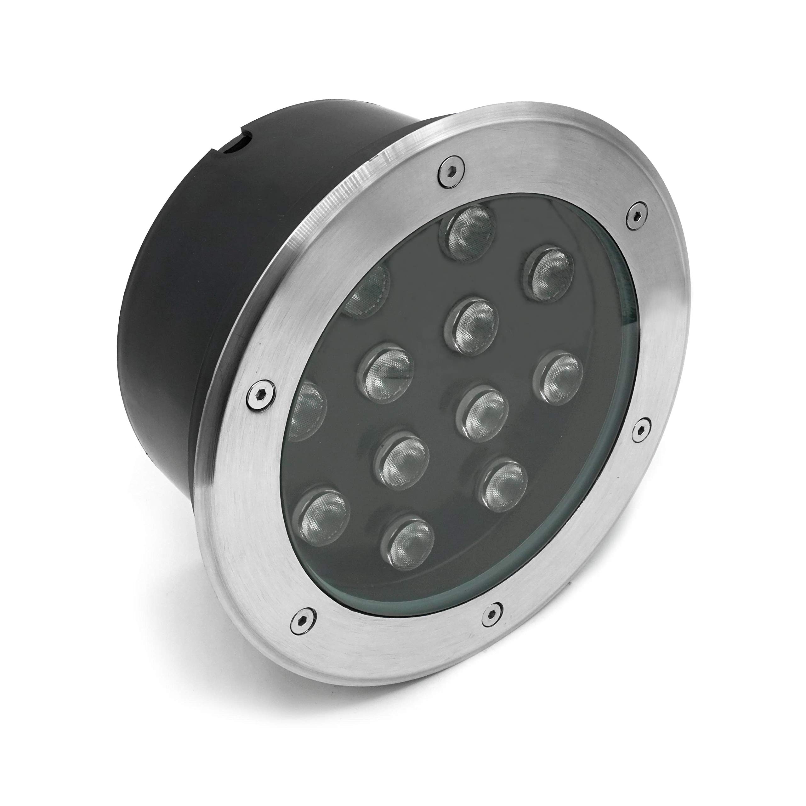 F24-12x1W LF- Segnapasso LED Rotondo Calpestabile 12x1W IP65 220V Luce Fredda