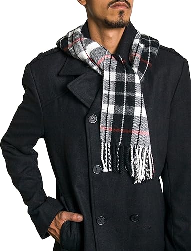 Miniatura 55 de Alpine Swiss Bufanda a cuadros para hombre, ultra suave, chal de invierno, cálido, ligero, para clima frío