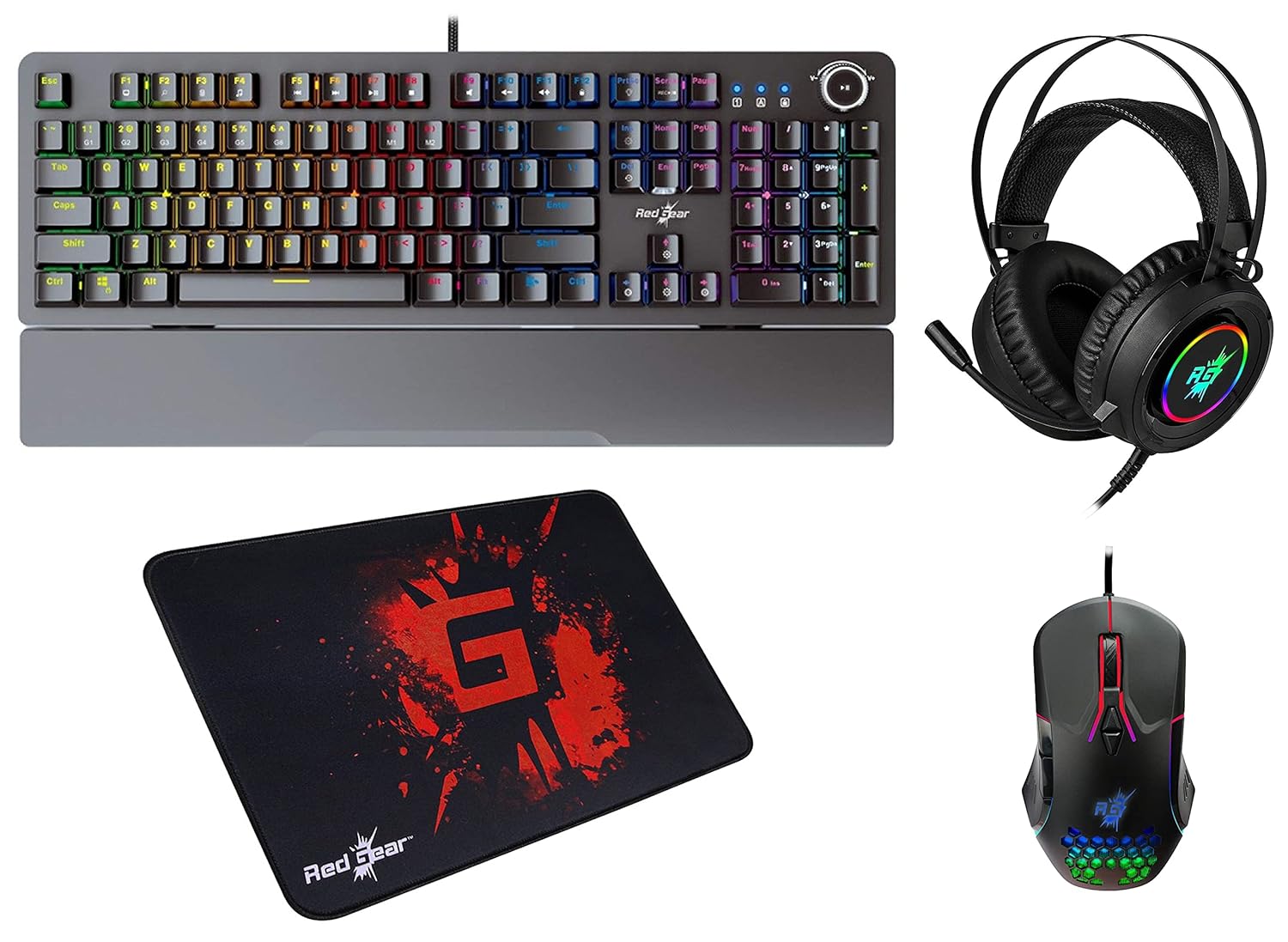 Amazon.in Buy Redgear A15 RGB Mouse with Cloak RGB Headphone, MP35