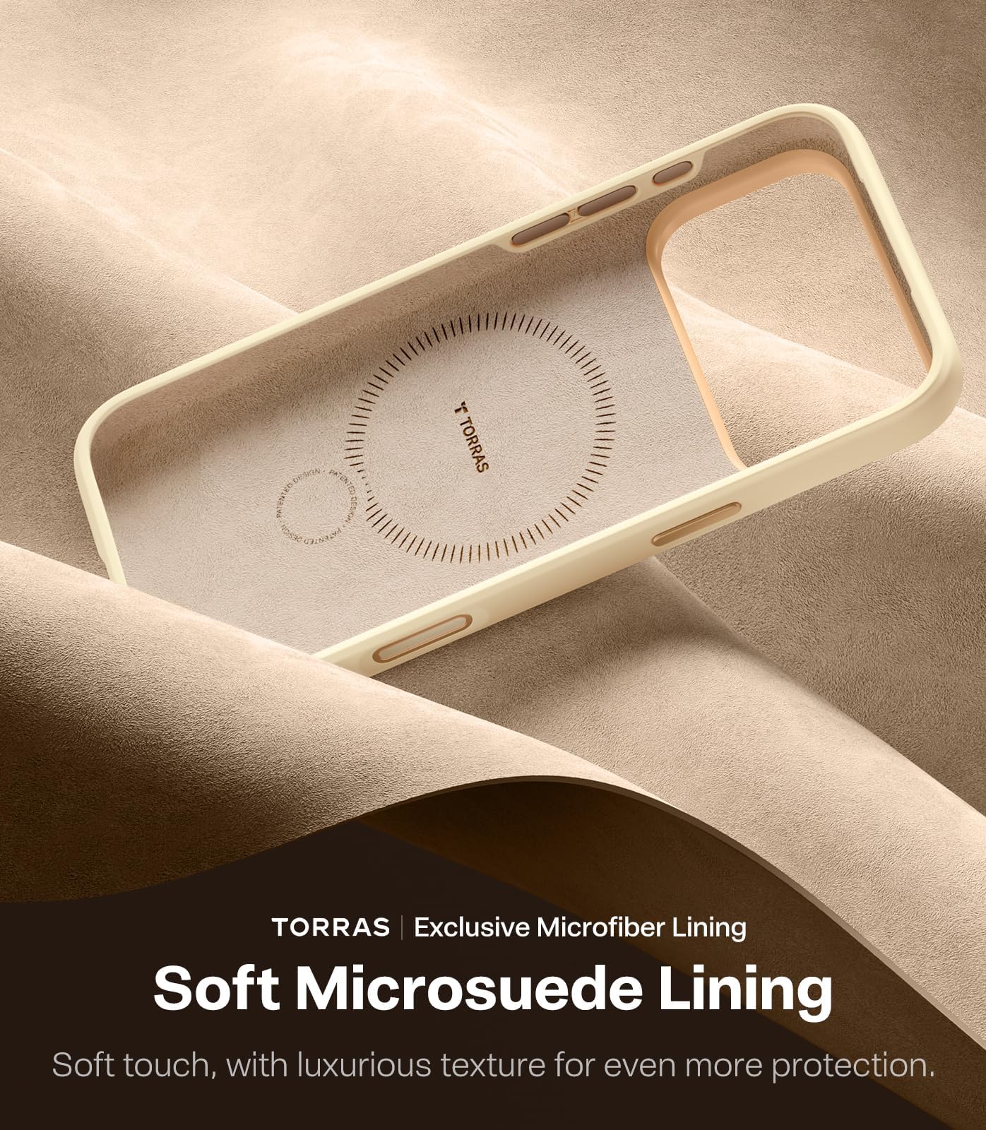 TORRAS Ostand Q3 - Funda de silicona para iPhone 17 Pro (silicona líquida superior) (soporte magnético 360°) con protección contra las teclas de la cámara para iPhone 17 Pro Case con absorción de