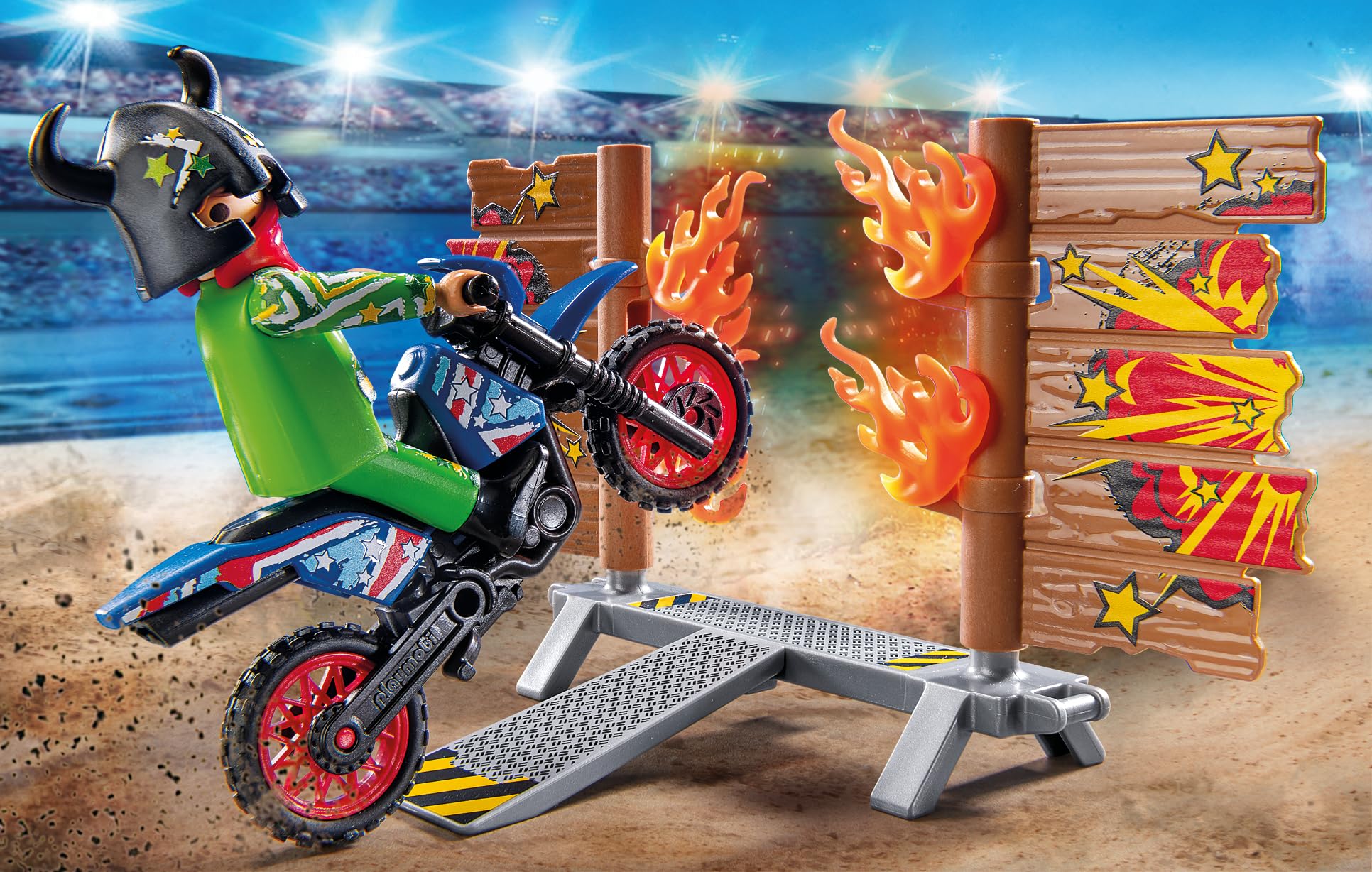 PLAYMOBIL Stunt Show | Coche De Juguete Con Rampa De Saltos | Set De Acción Para Niños Y Niñas +4 Años | 71808