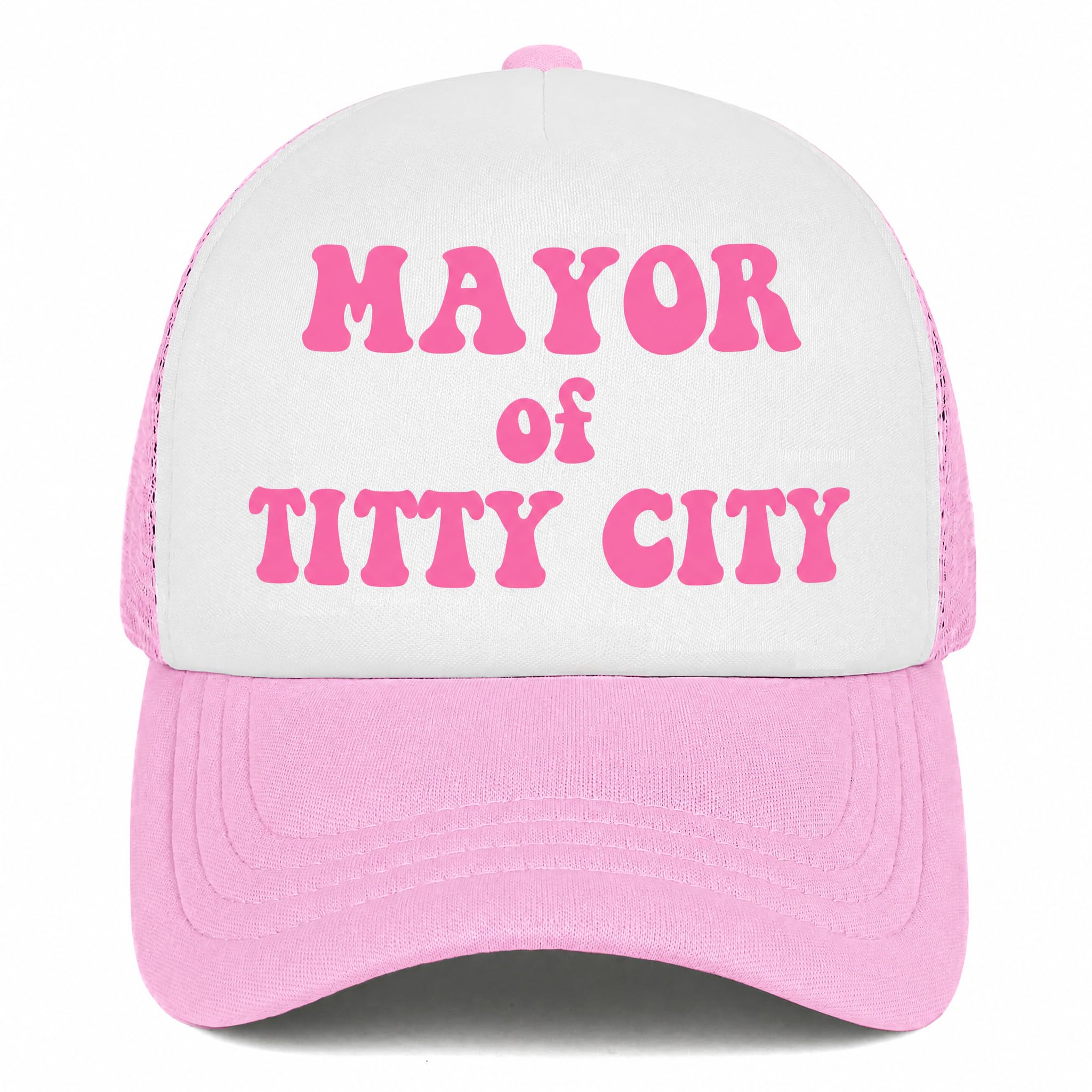 You Find It Offensive? I Find It Funny Trucker Hats for Women Pink Men Funny Slogan Pink Hats for Men