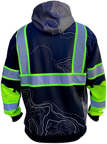 Miniatura 4 de SafetyShirtz Sudadera con capucha SS360 Topo Stealth - Visibilidad mejorada, color negro