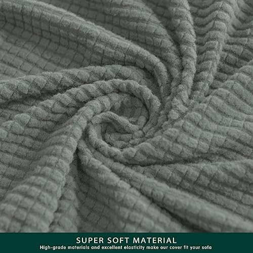 Vista 106 de CHUN YI - Funda elástica para sillón (3 piezas), funda para sofá de 1 plaza con un respaldo y cojín separado con banda elástica, tela jacquard