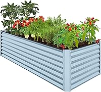 Vista 19 de Best Choice Products Cama de jardín elevada de metal para exteriores de 6 x 3 x 2 pies, maceta de raíces profundas para verduras, flores, hierbas