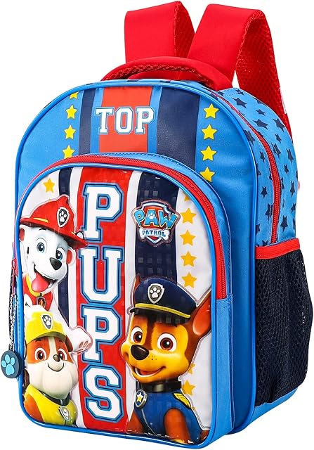Templar Paw Patrol Kids Childrens Premium Backpack School Rucksack Travel Bag with side mesh pockets and front zipped pocket, Multicolor, 30cm (height), 25cm (width), 12cm (depth) (1029P-6195)