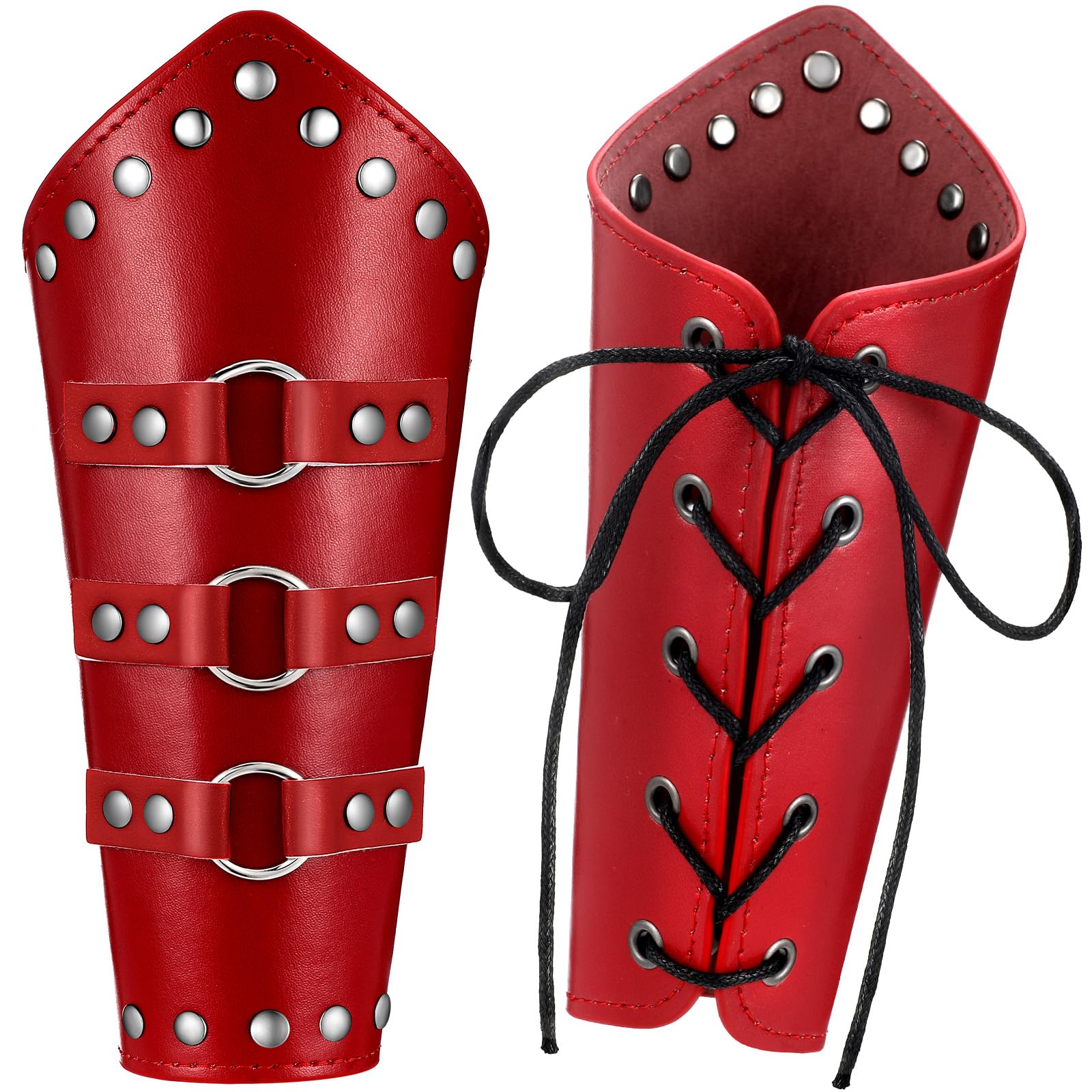 Patelai 1 Pair Faux Leather Arm Bracers