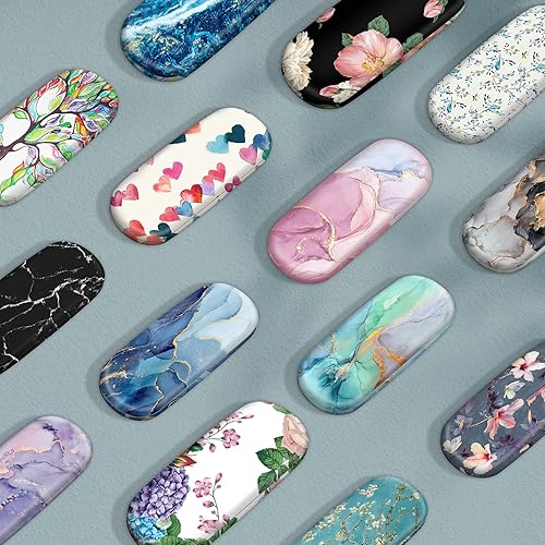 Miniatura 7 de FINTIE Estuche rígido para lentes, cubierta protectora portátil para gafas, caja con paño de limpieza para hombres y mujeres