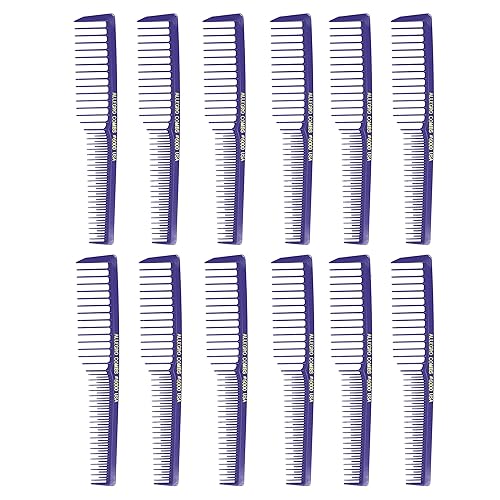 Allegro Combs 6000 dientes anchos teasing Lift ventilado pelo peine de dientes espaciales peluquero estilista pelo rizado mezcla fresca 12 piezas
