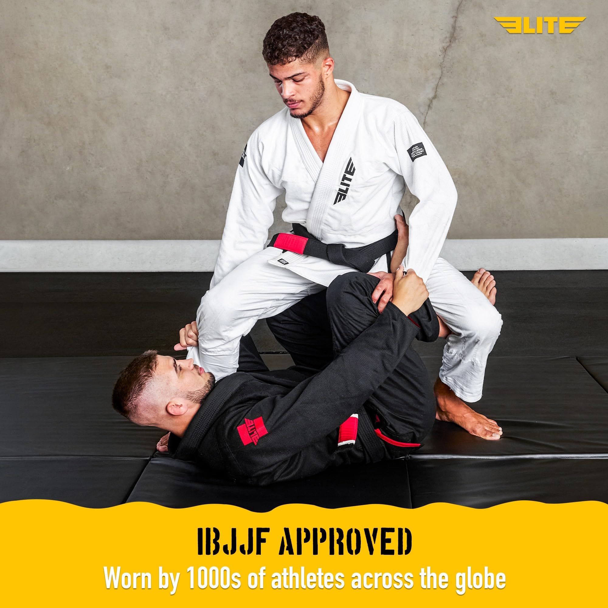 Elite Sports BJJ kimono dla mężczyzn IBJJF Kimono BJJ Jiujitsu GIS z niekurczliwą tkaniną i paskiem (patrz specjalny przewodnik po rozmiarach)