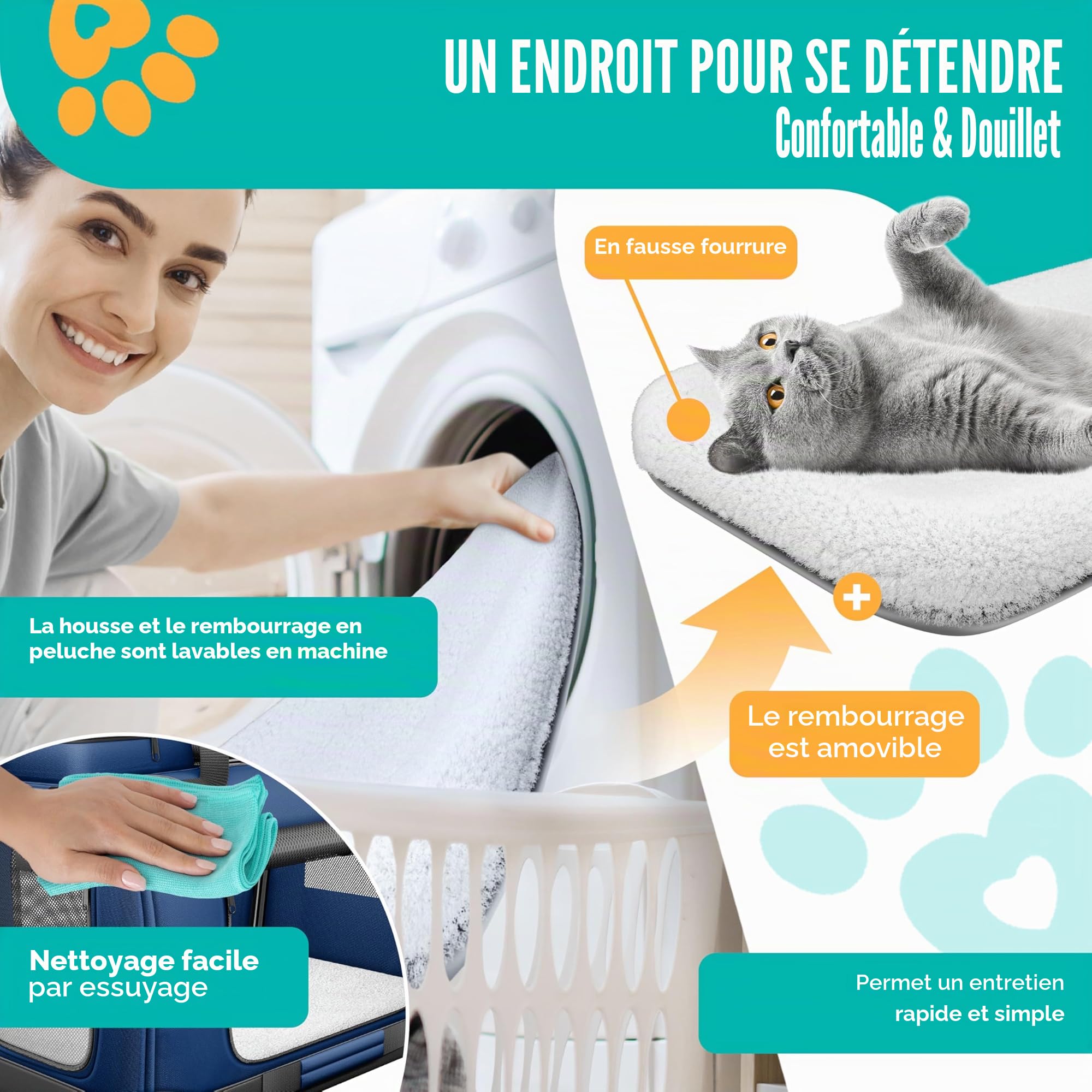 Lovpet® Boîte de transport pliable pour chien avec gamelle, XXL, 91,4 x 63,5 x 63,5 cm - Sac de transport pour animaux de compagnie, chiens et chats - Bleu marine