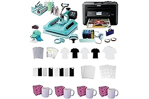 Sublimation Printer 15x15 in. Essential 8 in 1 Heat Press Pro Bundle