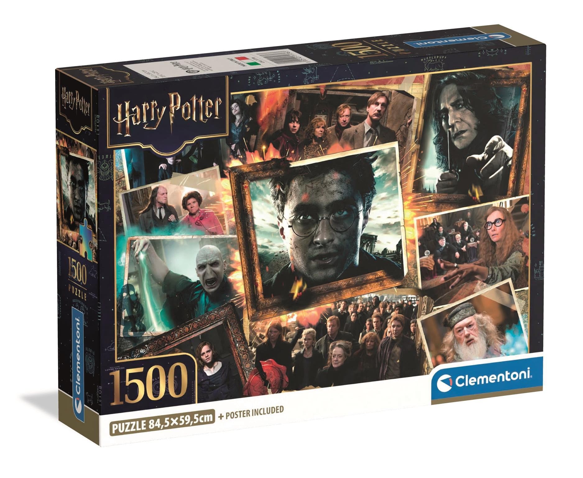 Clementoni Jigsaw Puzzle 1500 pieces Collection Harry Potter, Puzzle for Adults 14-99 Years, Made in Italy, Compact box, 31736