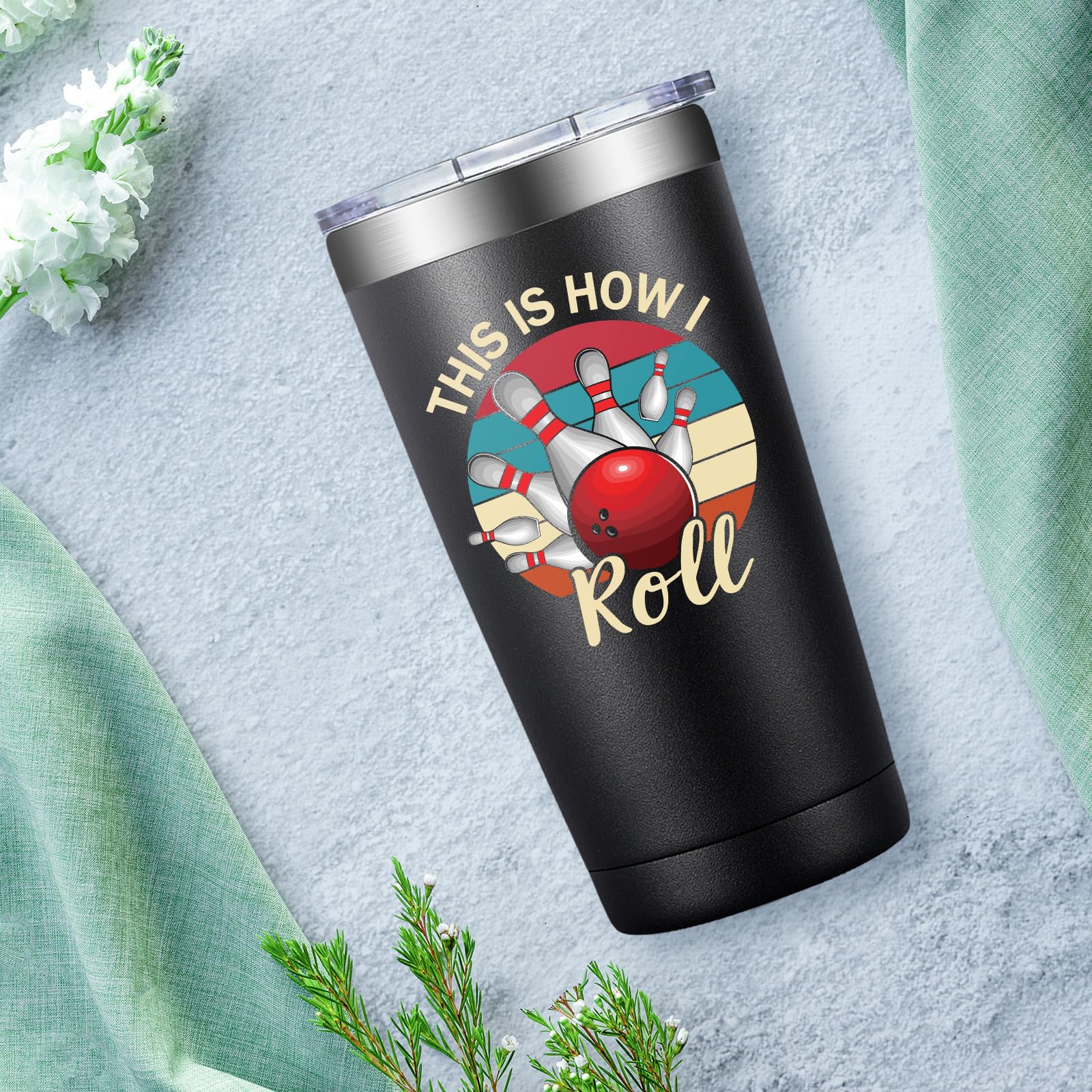 Bowling Gifts for Men, Women - Bowling Ball Lovers Gifts - This is How I Roll Tumbler Cup 20 oz