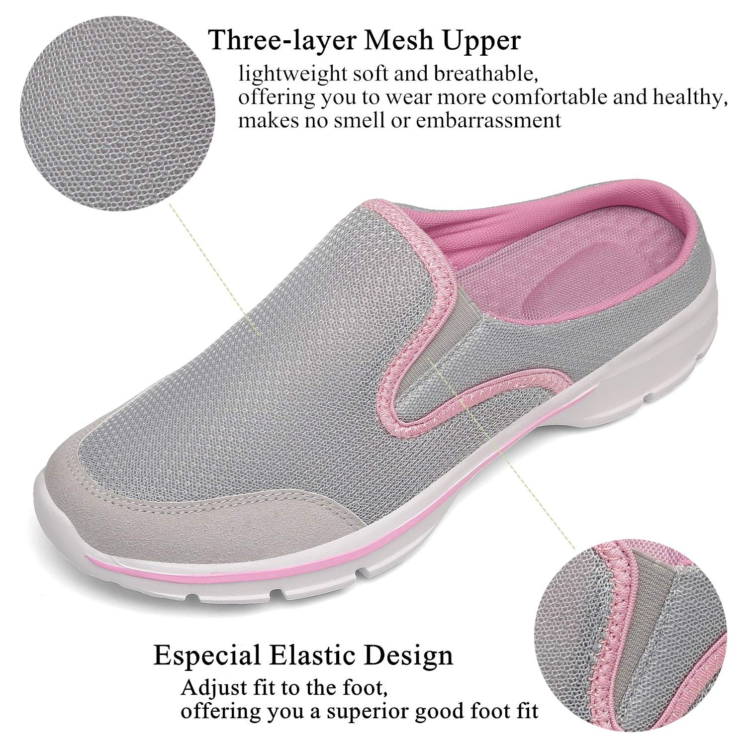 INMINPIN Zoccoli Donna Uomo Cotone Sabot Traspiranti Comode Pantofole da Casa Leggero Antiscivolo Ciabatte all'aperto