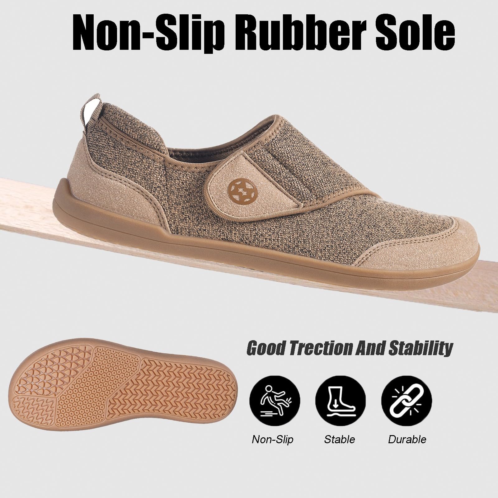 Zapatos Diabéticos para Hombre Mujer Zapatillas de Estar por Casa Extra Ancho Antideslizantes Ajustable Cómodo Respirable Artritis Edema Ortopédica Zapatos Aliviar el Dolor de Pies