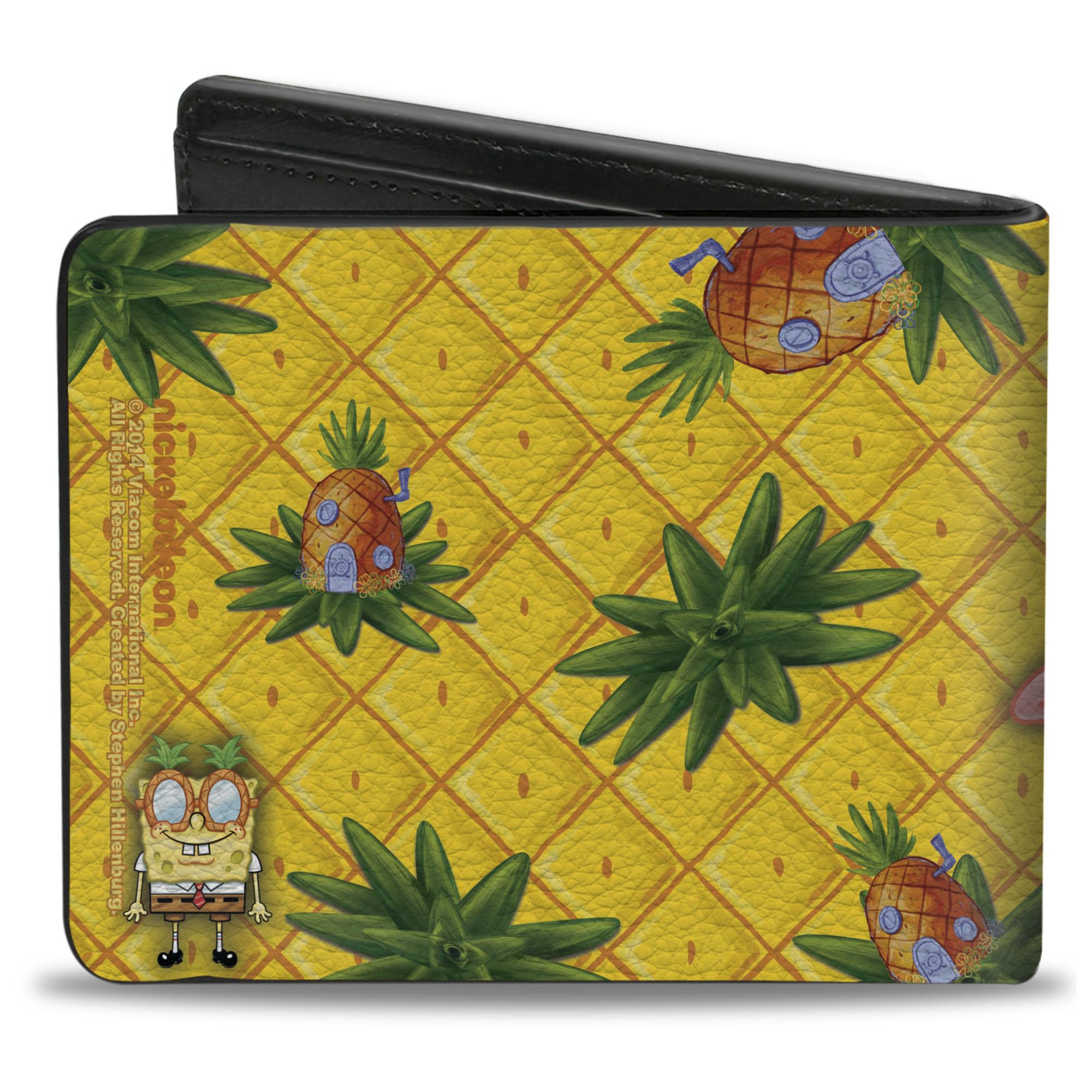 SpongeBob SquarePants Zip Around Wallet - Vegan Leather With Wrist Strap