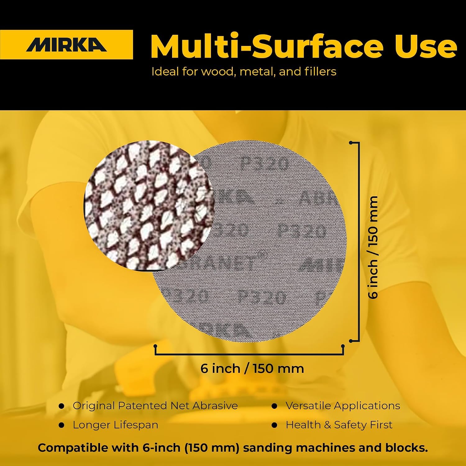 Mirka Abranet Sanding Discs - Dust-Free Sanding -3