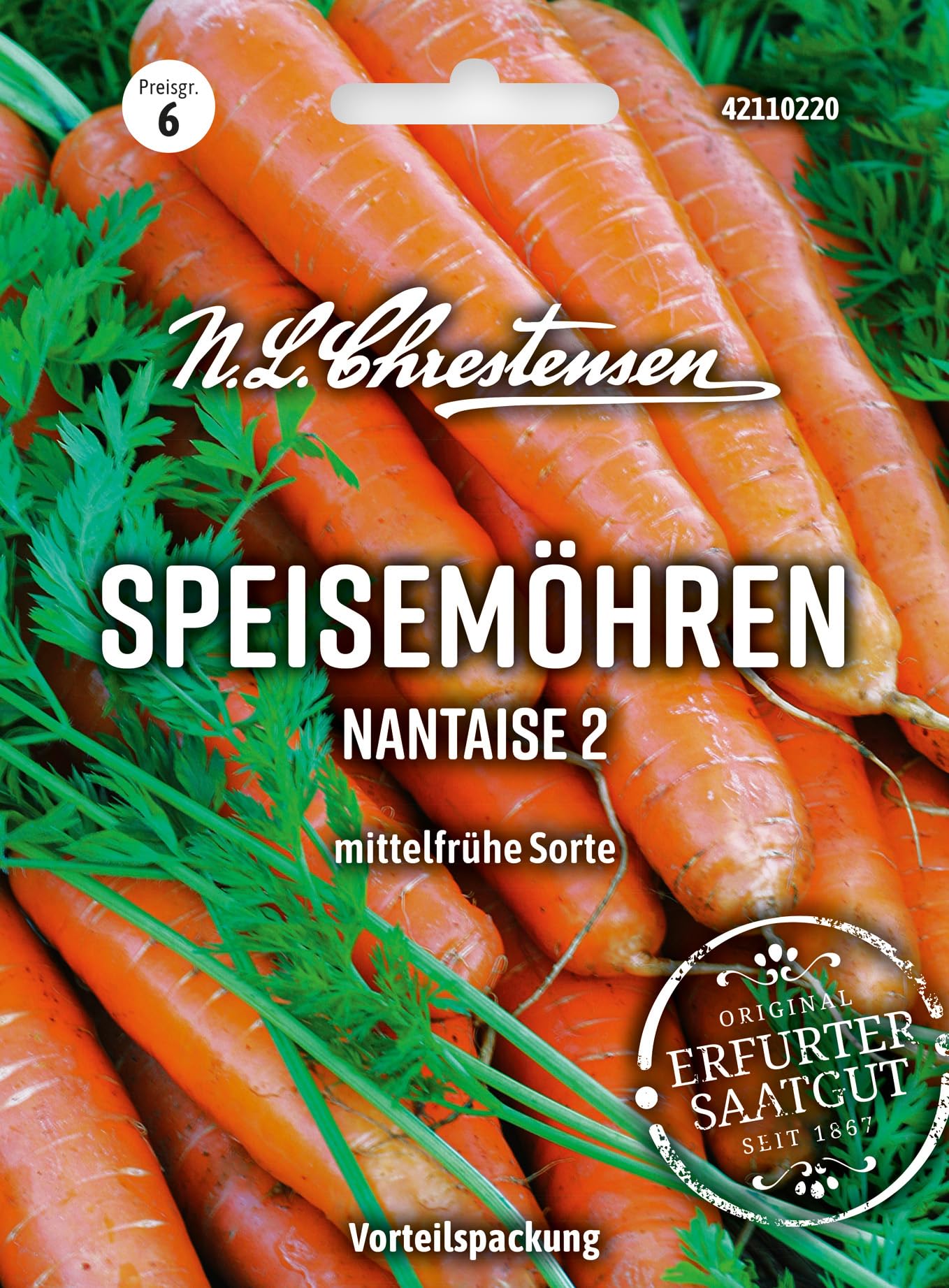 Möhren Samen Nantaise 2-30g Möhren Saatgut Marktgärtner für 80-100m - Karotten Samen Süß Vitaminreich für Garten Hochbeet - Samenfeste Karotten Saatgut Früh Mittelfrüh - Möhrensamen Daucus carota