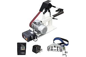 Variable Speed Belt Sander: 2x72-82inch Belt Grinder for Knife Making with Grinding Wheels and Base