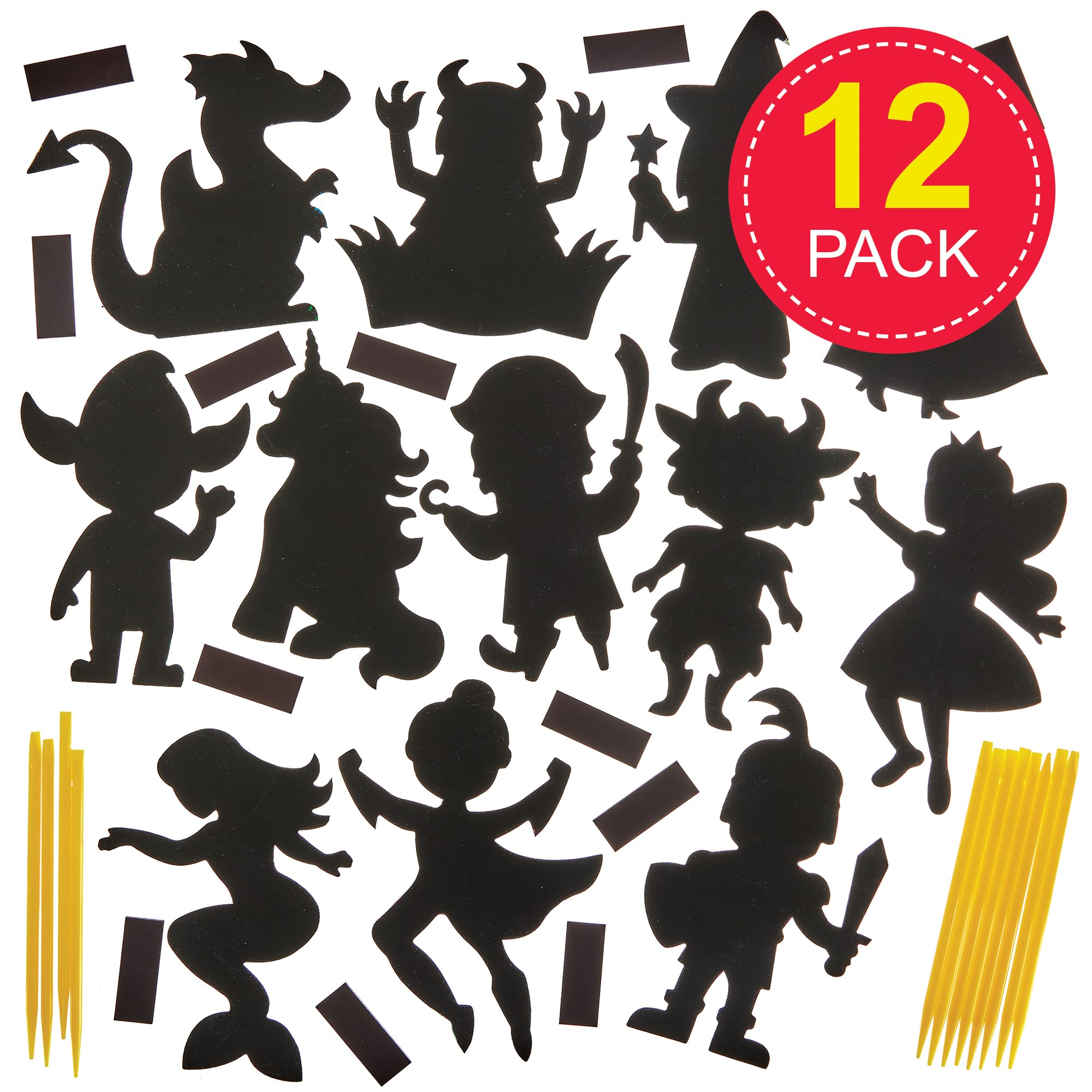 Baker Ross FN372 World Book Day Scratch Art Magnets - Pack of 12, Scratch Arts Magnets for Kids Reading Resources for Schools - Image 2