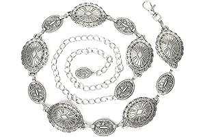 UTOWO Silver Western Belt: Embellish Your Attire with Timeless Elegance