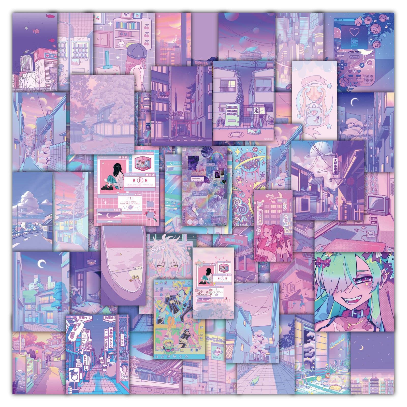 50Pcs Purple Girl Heart Stickers Laptop Car Scrapbook Phone Skateboard Suitcase Luggage Bike Purple Stickers Vinyl Waterproof Aesthetic Personalised Stickers for Teens Boys Girls Adults Children