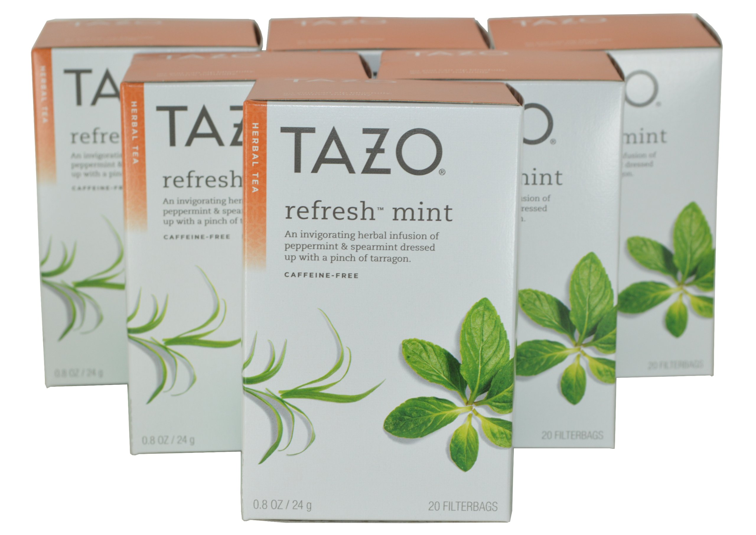 Amazon.com : Tazo Refresh Herbal Infusion Tea, Caffeine Free, 20