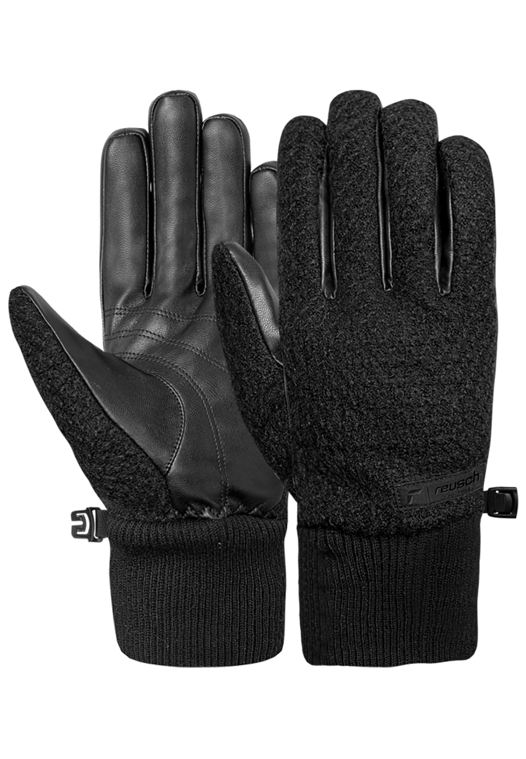 Reusch Kalmar Touch-TEC Unisex Alltagshandschuhe – Outdoorhandschuhe für Damen & Herren mit Wollanteil, veganes Leder, Touchscreen-Funktion, Tight Cuff, weich & warm für Stadt & Freizeit