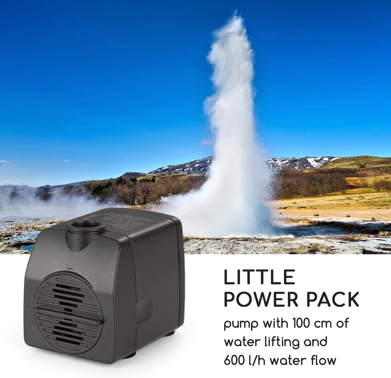 Blumfeldt Imperia Garden Fountain - Ornamental Fountain, Water Feature, Indoor & Outdoor Fountain, Low Consumption with 10 watts, Economical Pump, 393 inches Cable, Weather Resistant, Galvanized : Home & Kitchen