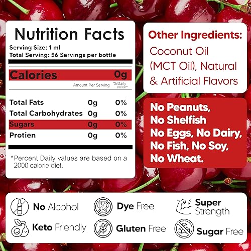 Miniatura 5 de Dolce Foglia Extracto de cereza para hornear, soluble en aceite, sin azúcar, cero calorías, multiusos para hacer dulces, bálsamo labial, helado, 2 x