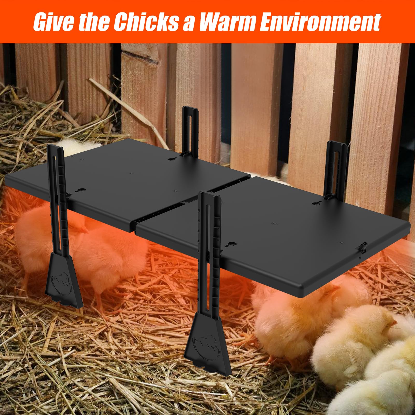 Calentador de criador para pollitos: placa de calefacción para criar pollitos con placa de fácil limpieza para aves de corral, calentador de pollitos