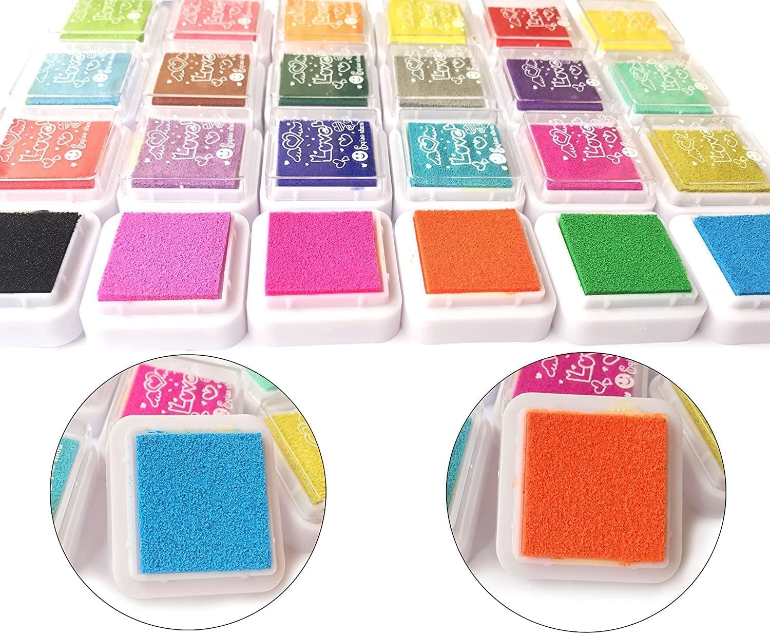 DEZIINE�.Fx Set of 1PCS Ink pad Stamp Coloured Printing Art Craft, Scrap-Booking (Pack of 24 Ink Pad) 1