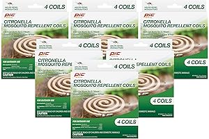 PIC Citronella Coils Outdoor Mosquito Repellent, 6-Pack