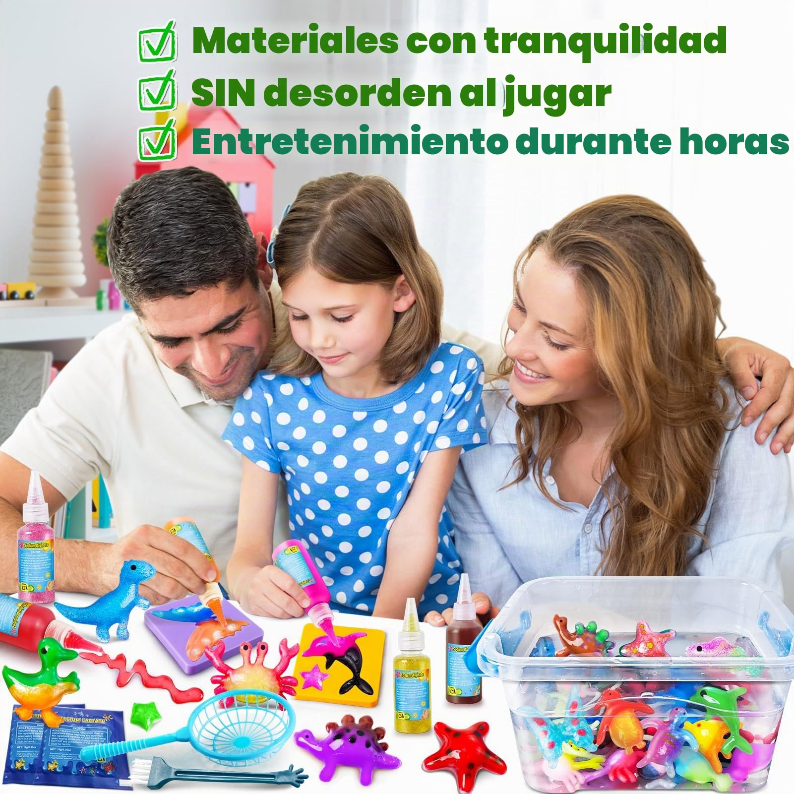 UNGLINGA Kit de Juguete de Hadas de Agua mágica para niños, 34 Botellas de Gel de Color, Gel de Agua, CREA Tus Propios Animales acuáticos, Set de Manualidades acuáticas de Hadas para niñas y niños